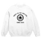 GHOAST IN THE SHELTERのおばけカレッジ 黒 Crew Neck Sweatshirt