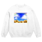 ちくわぶの夏の背景 Crew Neck Sweatshirt