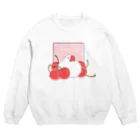 HAKINASHiのさくらんぼギュウギュウ〜文鳥 Crew Neck Sweatshirt