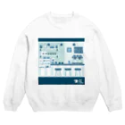 Teal Blue Coffeeの香るコーヒー Crew Neck Sweatshirt