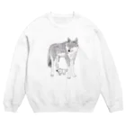 ウルフくんのウルフくん Crew Neck Sweatshirt