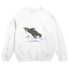 ゆずぽんずの飛ぶペンギン Crew Neck Sweatshirt