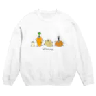 わたわたぽぽぽのWe are curry(カラー) Crew Neck Sweatshirt