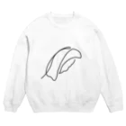 9bdesignの一筆描きの鮨 Crew Neck Sweatshirt