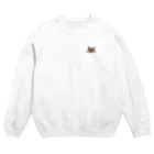 おとんのひょっこりねこ（めるお） Crew Neck Sweatshirt