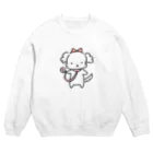 マルチーズのお散歩の準備万端なマルチーズ Crew Neck Sweatshirt