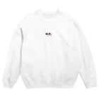 直売所のめっちゃかわいい牛の絵 Crew Neck Sweatshirt