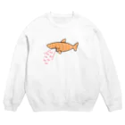 リュウラクドウのサーモンでできたサメ Crew Neck Sweatshirt