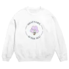 シルエットshopのシールちゃん文字Design Crew Neck Sweatshirt