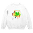 えるポピ・ハッピー・グッズショップのキビタイボウシインコのこんにちはハラスメント Crew Neck Sweatshirt