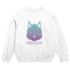 ROU LOU『Rousse Louvette（ルースルーヴェット）』のオオカミのROU LOU グラデーションB Crew Neck Sweatshirt