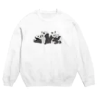 masumi maedaの寄り添う　親子パンダ Crew Neck Sweatshirt