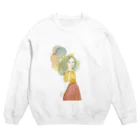 sacco_in offical goodsの風船と少女　Girl with Balloon Crew Neck Sweatshirt