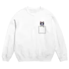 猫部のねこ　pokenyan　ハチにゃん Crew Neck Sweatshirt