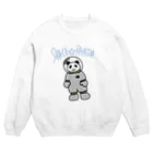 ★Panda Cafe★のスペースパンダ★宇宙パンダ SPACE PANDA CAFE Crew Neck Sweatshirt