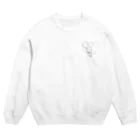 いろんな動物と戯れる広場のチーズを抱えて急ぐネズミ Crew Neck Sweatshirt