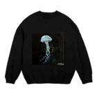 ヨシダシゲル @音楽家🎵🎸のニジイロクラゲ Crew Neck Sweatshirt