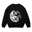 Ａ’ｚｗｏｒｋＳの陰陽二連髑髏 旋転（オリジナル家紋シリーズ） Crew Neck Sweatshirt