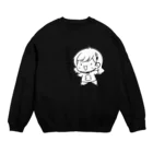 スタジオ嘉凰のもっちん擬人化 モノクロ Crew Neck Sweatshirt