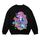 ＴＡＭ＋α◆SUZURIのネオンガール Crew Neck Sweatshirt