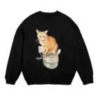 おちょぴのKeep cats warm Crew Neck Sweatshirt