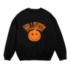 サトオのハロウィンオレンジ文字かぼちゃ アーク ジャック・オー・ランタン Crew Neck Sweatshirt