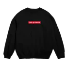 Lets go sauna サウ公/サウナーのLets go sauna/レッツゴーサウナ(ロゴ白赤枠) Crew Neck Sweatshirt