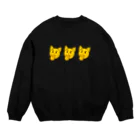 トマトカゲの考えるネコフェイスマーク Crew Neck Sweatshirt