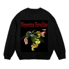 Exotc Peony～絵夢～のNepentes Paradiseシリーズ黒 Crew Neck Sweatshirt