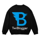 INARIDESIGNのＴｗｉＢｌｏｇｇｅｒあお Crew Neck Sweatshirt