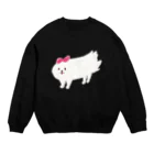 Tottemo_Designingの強風のいぬ Crew Neck Sweatshirt