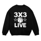 sports_tower スポーツタワーの3x3・白・スリーエックススリー・3人制バスケ・Tシャツ・アイテム・グッズ・ストリートバスケ・バスケットボール・スピーディーなバスケ・1試合10分間の21点ノックアウト・スポーツ・有望 Crew Neck Sweatshirt