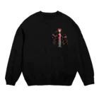 魚好きあつまれ！#かまととちゃん　#かまぼこママのマドモアゼルちゃん  プリちゃん Crew Neck Sweatshirt