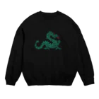 KEIHAMMのFire dragon-02 turquoise Crew Neck Sweatshirt