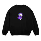 satoayaのアニマルカフェのフルーツアニマル　ブドウヒツジ Crew Neck Sweatshirt