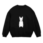 ゆいたっく／犬イラストのミニチュアブルテリア Crew Neck Sweatshirt