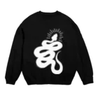 原ハブ屋【SUZURI店】のCheck Snake Head（A-SE） Crew Neck Sweatshirt