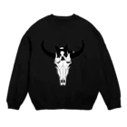 コチ(ボストンテリア)のボストンテリア(牛の頭蓋骨)[v2.8k] Crew Neck Sweatshirt