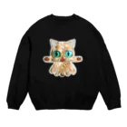 宇宙猫の宇宙猫は地球以外の全ての星に生息します。 Crew Neck Sweatshirt