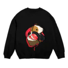 Lichtmuhleのヘッドフォンモルモット レッド Crew Neck Sweatshirt