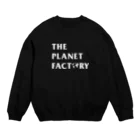 theplanetfactoryのwhite logo スウェット