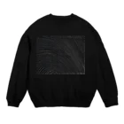 PALA's SHOP　cool、シュール、古風、和風、の黒着物柄 Crew Neck Sweatshirt