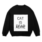 ゆらゆらショップのシュレディンガーの猫 Crew Neck Sweatshirt