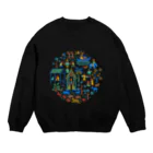 IZANAMI by Akane Yabushitaのラオスのモザイク画 Crew Neck Sweatshirt