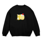 satoayaのアニマルカフェのフードアニマル　ロールケーキリス Crew Neck Sweatshirt