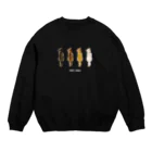 tomi_moonの【tomi_moon】柴犬ふりむきグラデーション ホワイトロゴ Crew Neck Sweatshirt