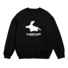 静岡市動物園協会【日本平動物園】公式SUZURIショップの【ツチブタ】ホワイトロゴ Crew Neck Sweatshirt