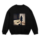 てんてんの綺麗な女性の影グッズ Crew Neck Sweatshirt