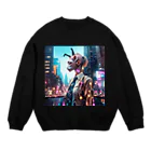 𝔔𝔘𝔒ℜℑ𝔄のCyberpunk giraffe Crew Neck Sweatshirt