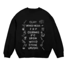 UNICA/ﾕﾆｶの彫刻工房-白 Crew Neck Sweatshirt